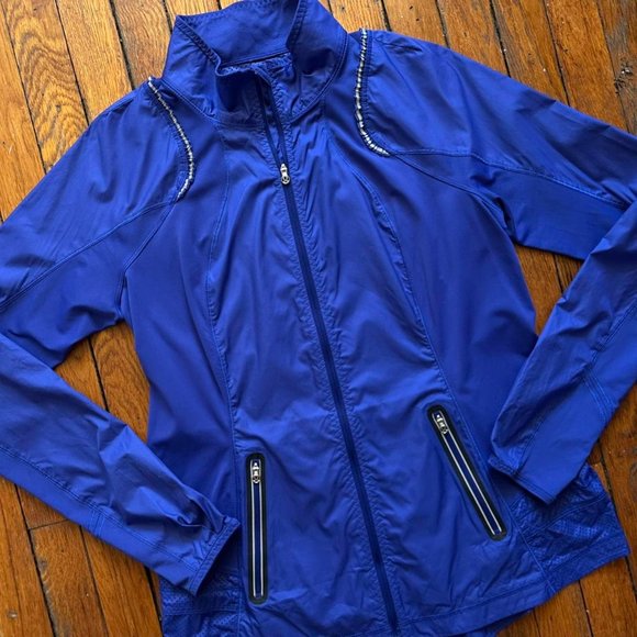 Lululemon Nothin but Run Women Blue Purple Reflective Lightweight Workout Jacket - Picture 2 of 5